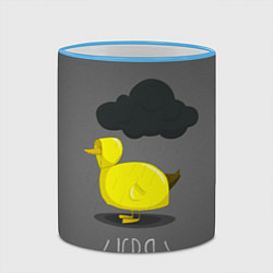 Кружка 3D Кря, цвет: 3D-небесно-голубой кант — фото 2