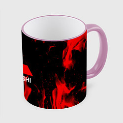 Кружка 3D Mitsubishi Red Fire, цвет: 3D-розовый кант