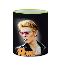 Кружка 3D David Bowie Smoking, цвет: 3D-светло-зеленый кант — фото 2