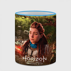 Кружка 3D Horizon Forbidden West Aloy, цвет: 3D-небесно-голубой кант — фото 2