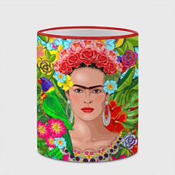 Кружка 3D Фрида Кало Мексика Художник Феминист 3D, цвет: 3D-красный кант — фото 2