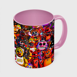 Кружка 3D Fnaf UCN, цвет: 3D-белый + розовый