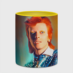Кружка 3D Ziggy Stardust Portrait, цвет: 3D-белый + желтый — фото 2
