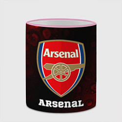 Кружка 3D АРСЕНАЛ Arsenal Разводы, цвет: 3D-розовый кант — фото 2