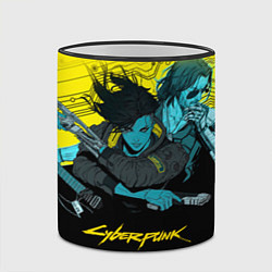 Кружка 3D Ви и Джонни Cyberpunk 2077 Vi johnny, цвет: 3D-черный кант — фото 2