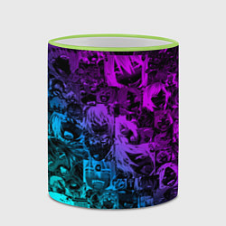Кружка 3D AHEGAO NEON GIRL НЕОНОВЫЙ АХЕГАО, цвет: 3D-светло-зеленый кант — фото 2