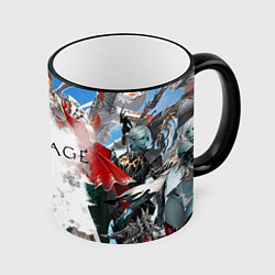 Кружка 3D Hero of Lineage, цвет: 3D-черный кант