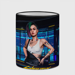 Кружка 3D Judy Джуди Cyberpunk 2077, цвет: 3D-черный кант — фото 2