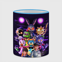 Кружка 3D Five Nights at Freddys: Security Breach персонажи, цвет: 3D-небесно-голубой кант — фото 2