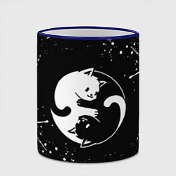 Кружка 3D ИНЬ ЯНЬ КОТИКИ БРЫЗГИ И НИЧЕГО ЛИШНЕГО, цвет: 3D-синий кант — фото 2