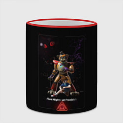 Кружка 3D FNAF 9 Security Breach персонажи, цвет: 3D-красный кант — фото 2
