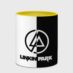 Кружка 3D Linkin Park ЧБ, цвет: 3D-белый + желтый — фото 2