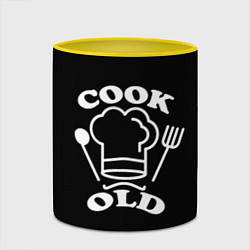 Кружка 3D Cook old Старый повар Куколд, цвет: 3D-белый + желтый — фото 2
