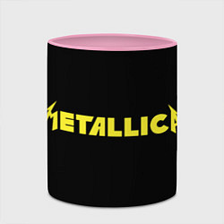 Кружка 3D The emblem of a rock band Metallica, цвет: 3D-белый + розовый — фото 2