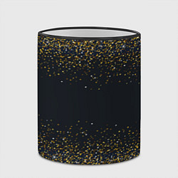 Кружка 3D Золотые блестки на темном фоне Сияющий глиттер, бл, цвет: 3D-черный кант — фото 2