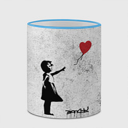 Кружка 3D Бэнкси Всегда есть надежда There is Always Hope Ba, цвет: 3D-небесно-голубой кант — фото 2