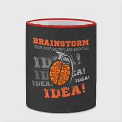 Кружка 3D Мозговой Штурм Brainstorm, цвет: 3D-красный кант — фото 2