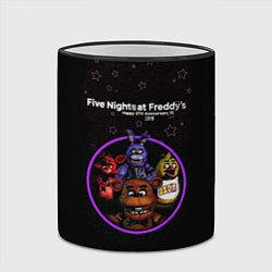 Кружка 3D Five Nights at Freddys - персонажи из игры, цвет: 3D-черный кант — фото 2