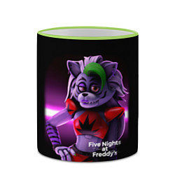 Кружка 3D Five Nights at Freddys: Security Breach Волчица Ро, цвет: 3D-светло-зеленый кант — фото 2