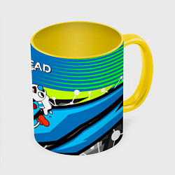 Кружка 3D 2 чашечки cuphead, цвет: 3D-белый + желтый