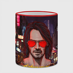 Кружка 3D Johnny Cyberpunk2077 Джонни, цвет: 3D-красный кант — фото 2