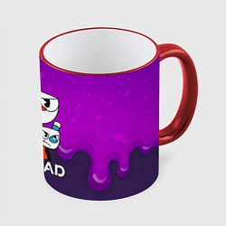 Кружка 3D Недовольная чашечка cuphead, цвет: 3D-красный кант