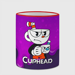 Кружка 3D Недовольная чашечка cuphead, цвет: 3D-красный кант — фото 2