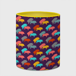 Кружка 3D Свиньи 18, цвет: 3D-белый + желтый — фото 2