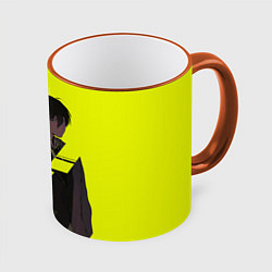 Кружка 3D Аканэ и Нобучика, цвет: 3D-оранжевый кант