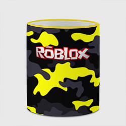 Кружка 3D Roblox Камуфляж Чёрно-Жёлтый, цвет: 3D-желтый кант — фото 2