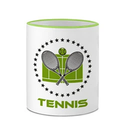 Кружка 3D TENNIS Теннис, цвет: 3D-светло-зеленый кант — фото 2