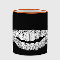Кружка 3D Зубы Каонаси, цвет: 3D-оранжевый кант — фото 2