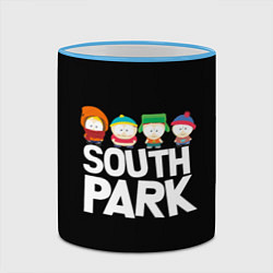 Кружка 3D Южный парк мультфильм - персонажи, цвет: 3D-небесно-голубой кант — фото 2