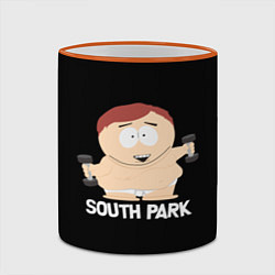 Кружка 3D Южный парк - Эрик с гантелями, цвет: 3D-оранжевый кант — фото 2
