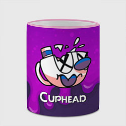 Кружка 3D Cuphead Разбитая чашечка, цвет: 3D-розовый кант — фото 2