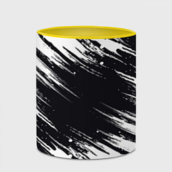 Кружка 3D БЕЛАЯ КРАСКА БРЫЗГИ, цвет: 3D-белый + желтый — фото 2