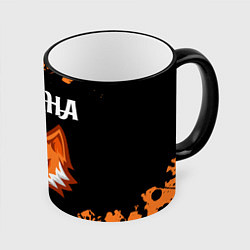 Кружка 3D Алина ЛИСА Краска, цвет: 3D-черный кант