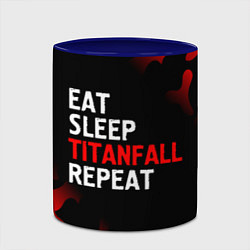 Кружка 3D Eat Sleep Titanfall Repeat Милитари, цвет: 3D-белый + синий — фото 2
