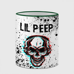 Кружка 3D Lil Peep ЧЕРЕП Краска, цвет: 3D-зеленый кант — фото 2