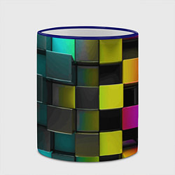 Кружка 3D Colored Geometric 3D pattern, цвет: 3D-синий кант — фото 2