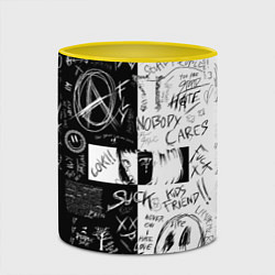 Кружка 3D Anime BLACK WHITE EYES, цвет: 3D-белый + желтый — фото 2