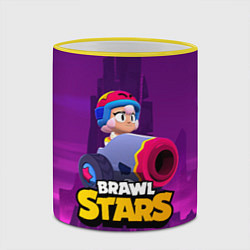 Кружка 3D BrawlStars Бонни с пушкой Bonny, цвет: 3D-желтый кант — фото 2