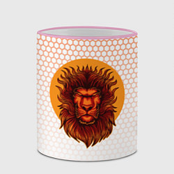Кружка 3D Солнечный лев, цвет: 3D-розовый кант — фото 2