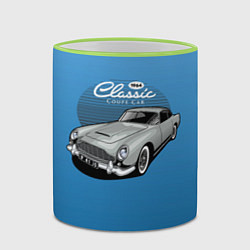 Кружка 3D Blue retro car, цвет: 3D-светло-зеленый кант — фото 2