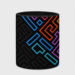 Кружка 3D НЕОНОВЫЕ ФИГУРЫ НЕОН, цвет: 3D-белый + черный — фото 2