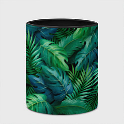 Кружка 3D Green plants pattern, цвет: 3D-белый + черный — фото 2