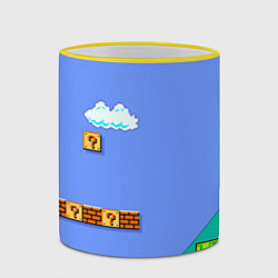 Кружка 3D Марио дизайн, цвет: 3D-желтый кант — фото 2