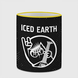 Кружка 3D Iced Earth - КОТ - Гранж, цвет: 3D-желтый кант — фото 2