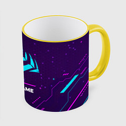 Кружка 3D Warframe Gaming Neon, цвет: 3D-желтый кант