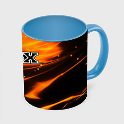 Кружка 3D FOX RACING - ФОКС СИЯНИЕ, цвет: 3D-белый + небесно-голубой